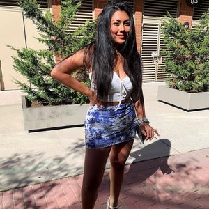 Blue/white skirt size L